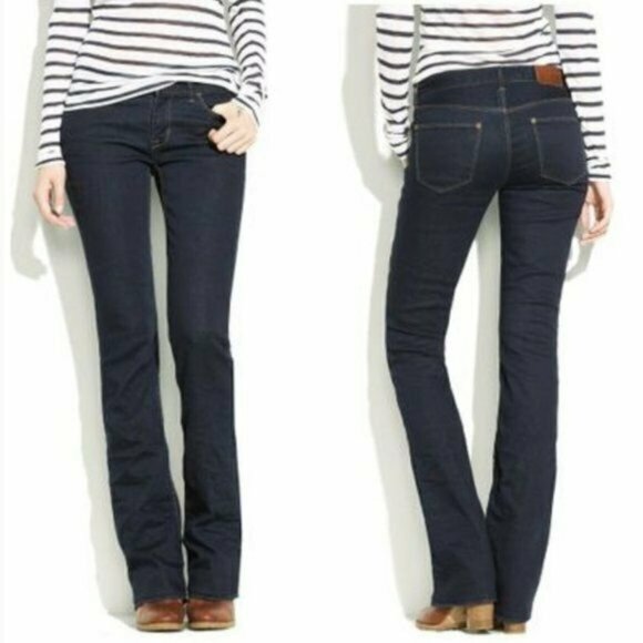 Madewell Denim - MADEWELL Boot Legger Jeans, Dark Wash, 28 x 32